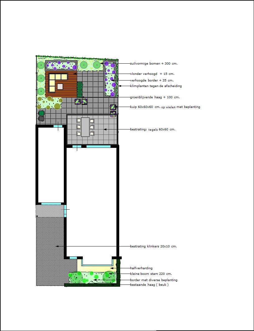 Voorbeeld tuinontwerp kavel 10 t Blazoen te Best